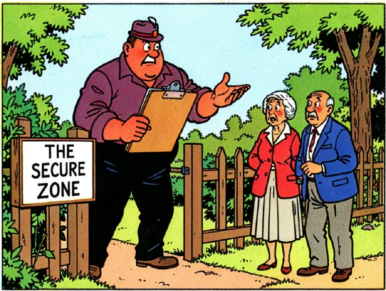 The Fabricated Safety Toll by Flux 2 Klein 9B (Comic Lora) — AI Generated Metaphor